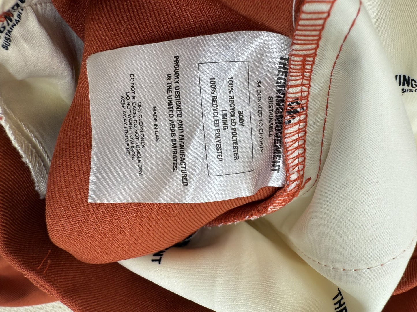 The Giving Movement Rust Wide Leg Pants XXL Organic Cotton Sustainable