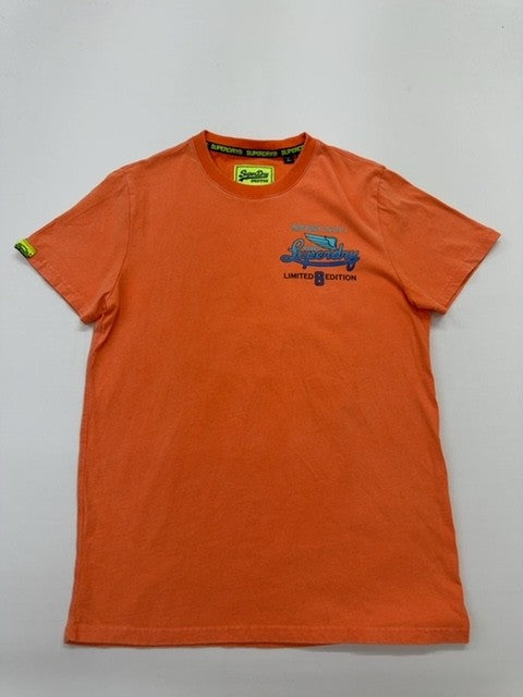 Superdry Men Orange Limited Edition Graphic T-Shirt Size XL