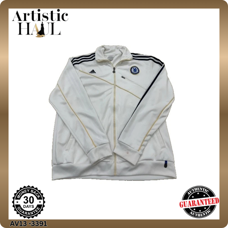 Adidas Men's White Chelsea FC Track Jacket XL