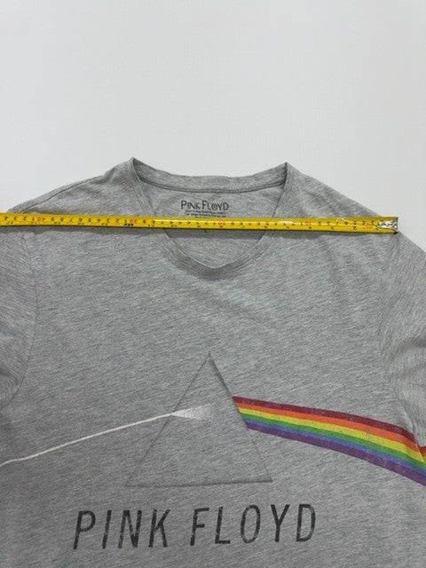 Pink Floyd Unisex Gray Graphic Print T-Shirt Crew Neck Size L Regular