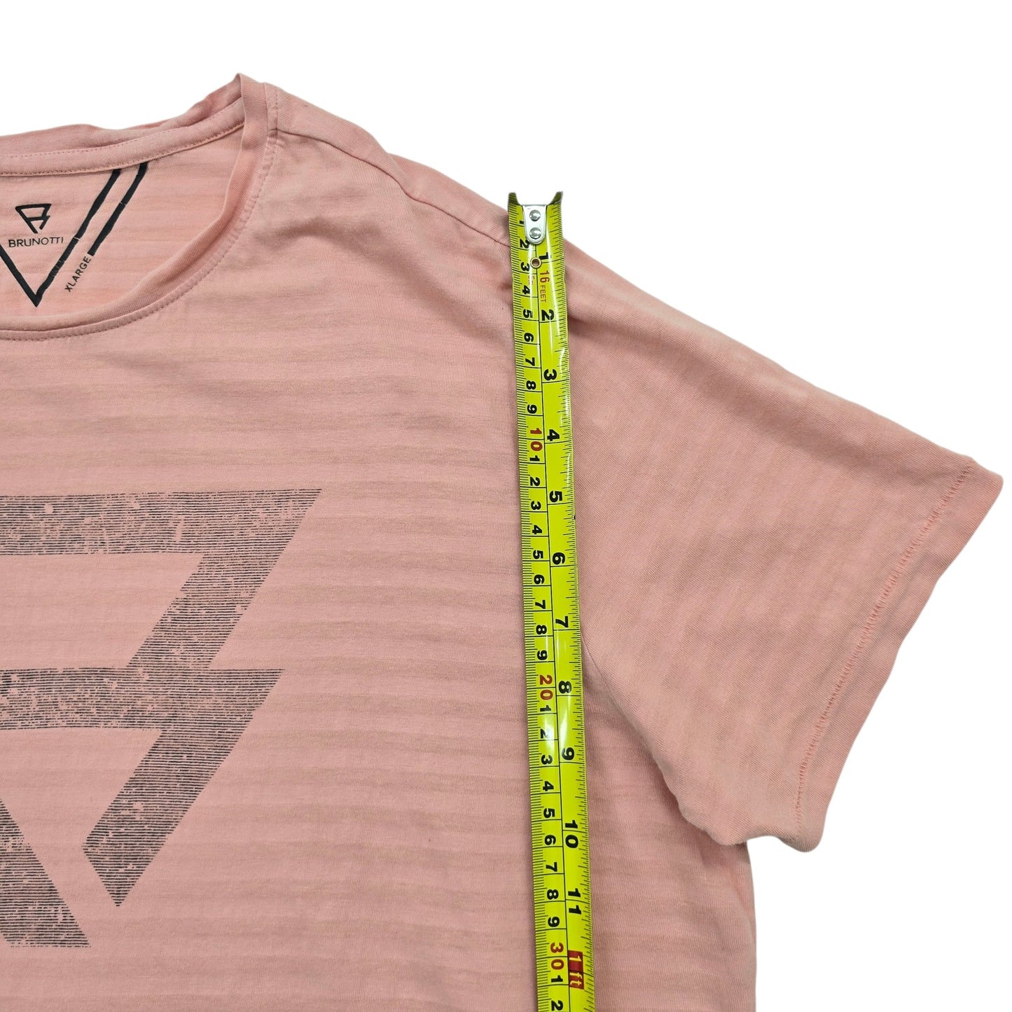Brunotti Unisex Mauve Graphic Logo T-Shirt XL Regular Fit Crew Neck Casual