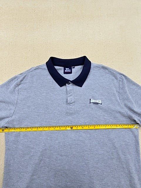 Lonsdale Men's XXL Light Blue Cotton Polo Shirt Short Sleeve