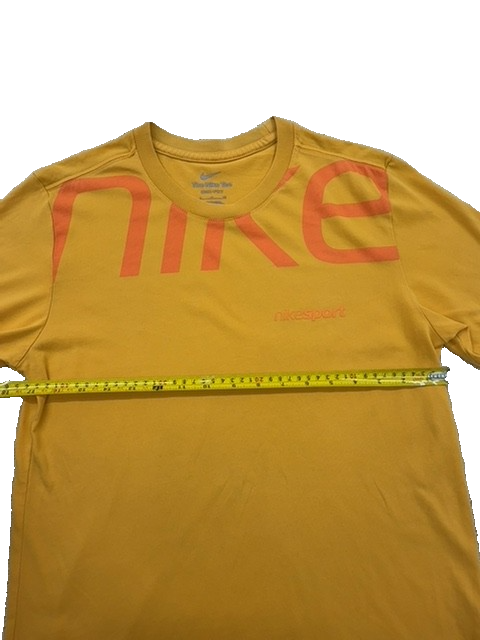 Nike Men's Yellow Dri-FIT Crewneck T-Shirt Size S Short Sleeve