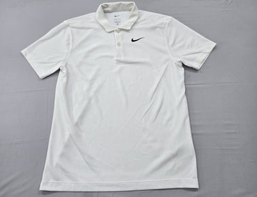 Nike Men's White Dri-FIT Polo Shirt Size S Short Sleeve