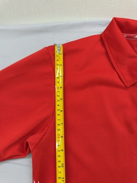 Adidas Men's Red Polo Shirt Size M Short Sleeve 100% Polyester