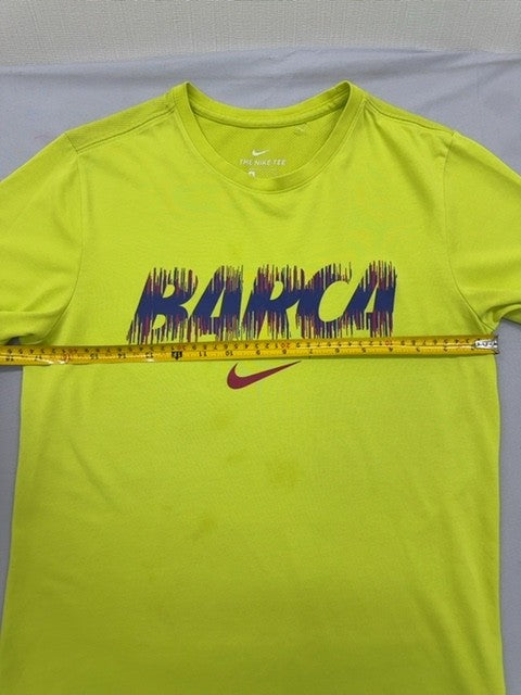 Nike Unisex Green Dri-FIT FC Barcelona T-Shirt Size S Athletic