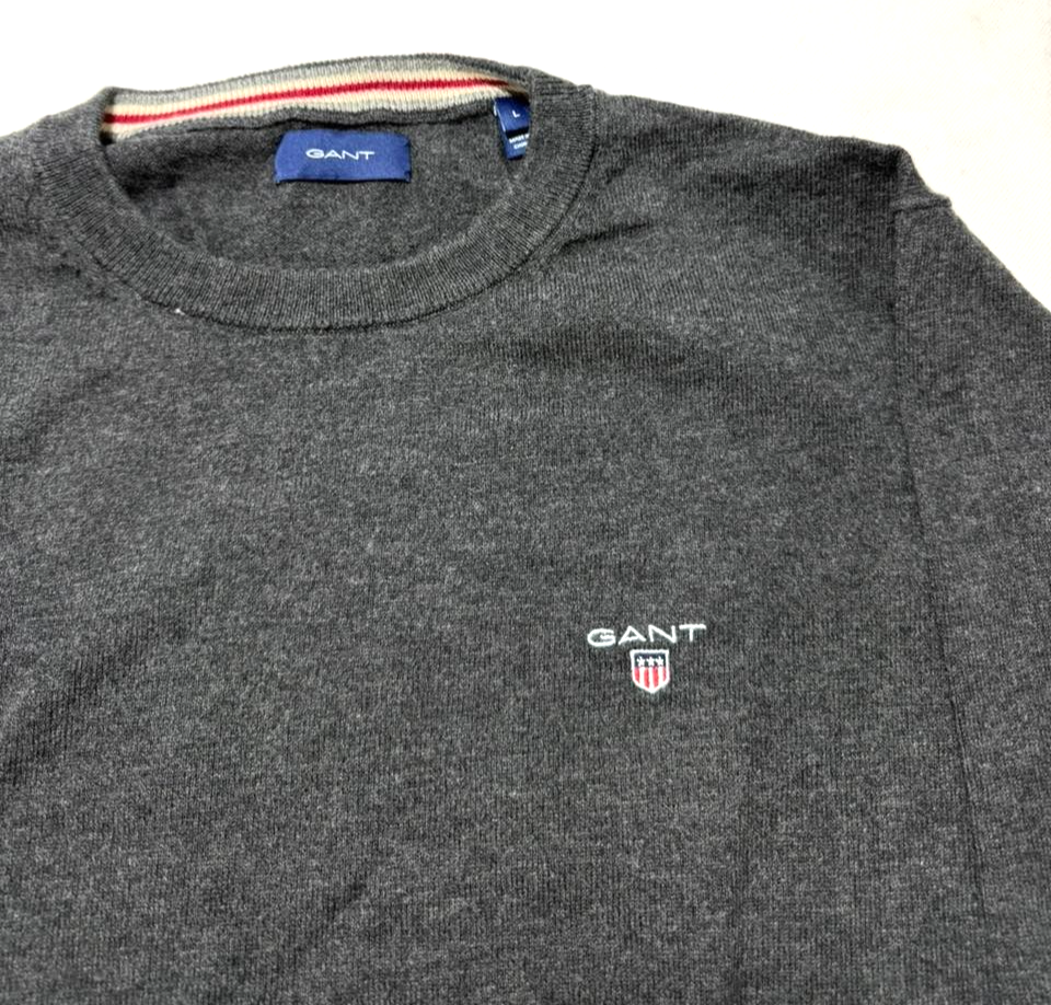 GANT Men's Super Fine Lambswool Crew Neck Sweater - Size L