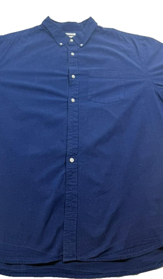 Old Navy Men's Royal Blue Classic Shirt Regular Fit Long Sleeve Button Down XXL