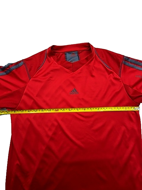Adidas Men's Red Crewneck Short Sleeve T-Shirt Size M 3-Stripes