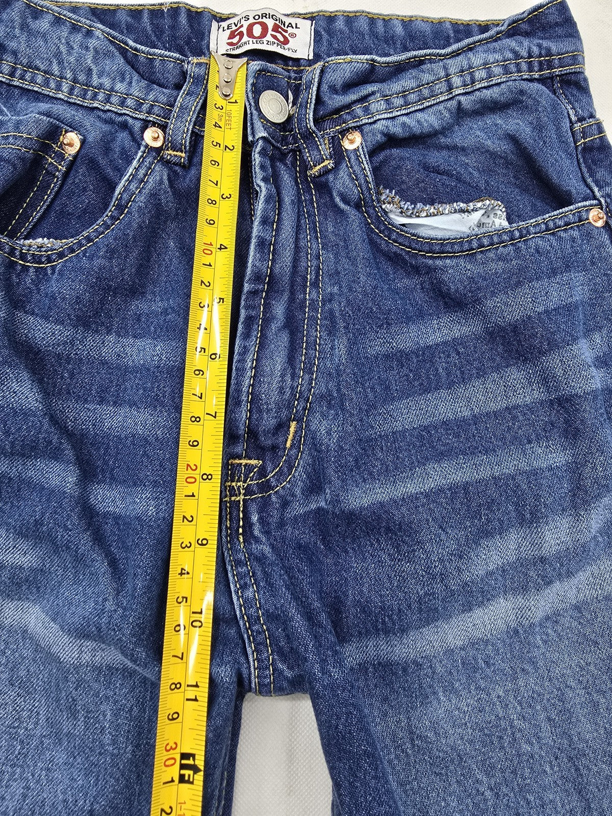 Levi's 505 Regular Fit Straight Leg 28x30 Blue Jeans