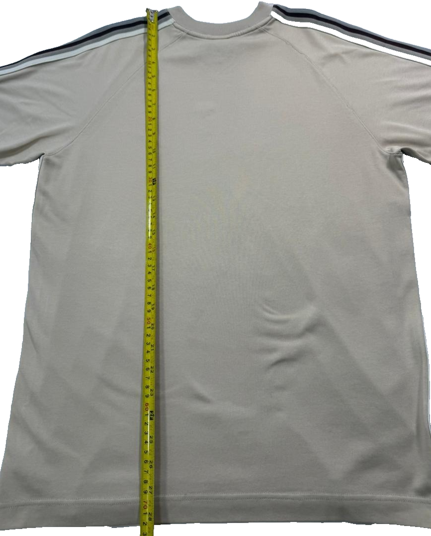 Nike Men's Beige V-Neck T-Shirt Casual Short Sleeve Cotton Tee Size L