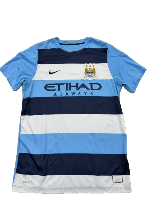Nike Men's Light Blue Manchester City Dri-FIT Football Shirt L