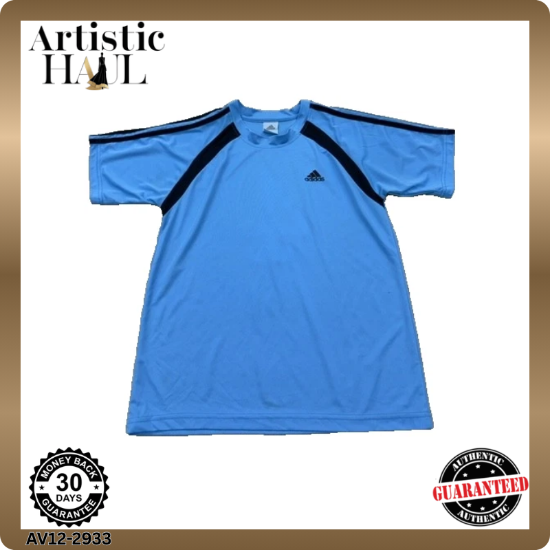 Adidas Blue Crewneck Jersey Short Sleeve Unisex L