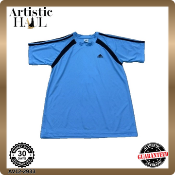 Adidas Blue Crewneck Jersey Short Sleeve Unisex L