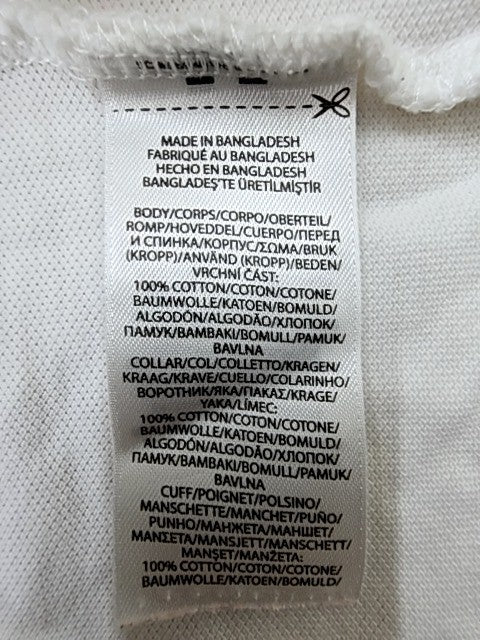 Polo Ralph Lauren White Cotton Polo Shirt Men's Large Short Sleeve