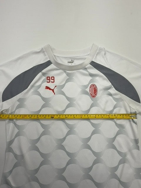 PUMA Boys White Soccer Graphic Tee Big Kids L Lightweight Crew Neck
