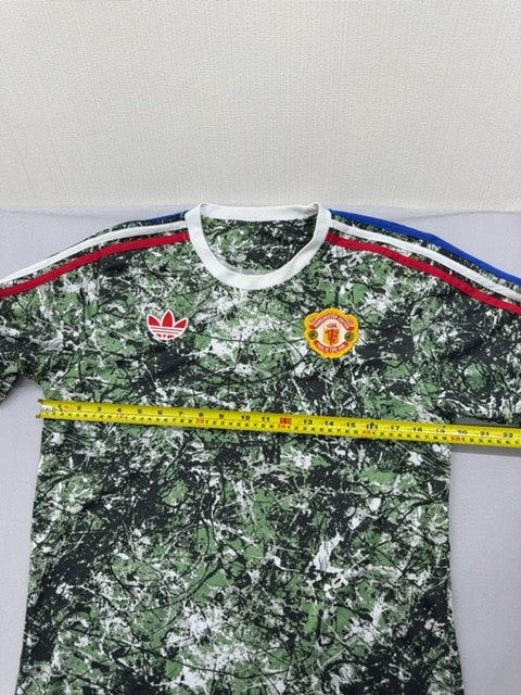 Adidas Green Camo Soccer Jersey L Short Sleeve Crewneck Unisex