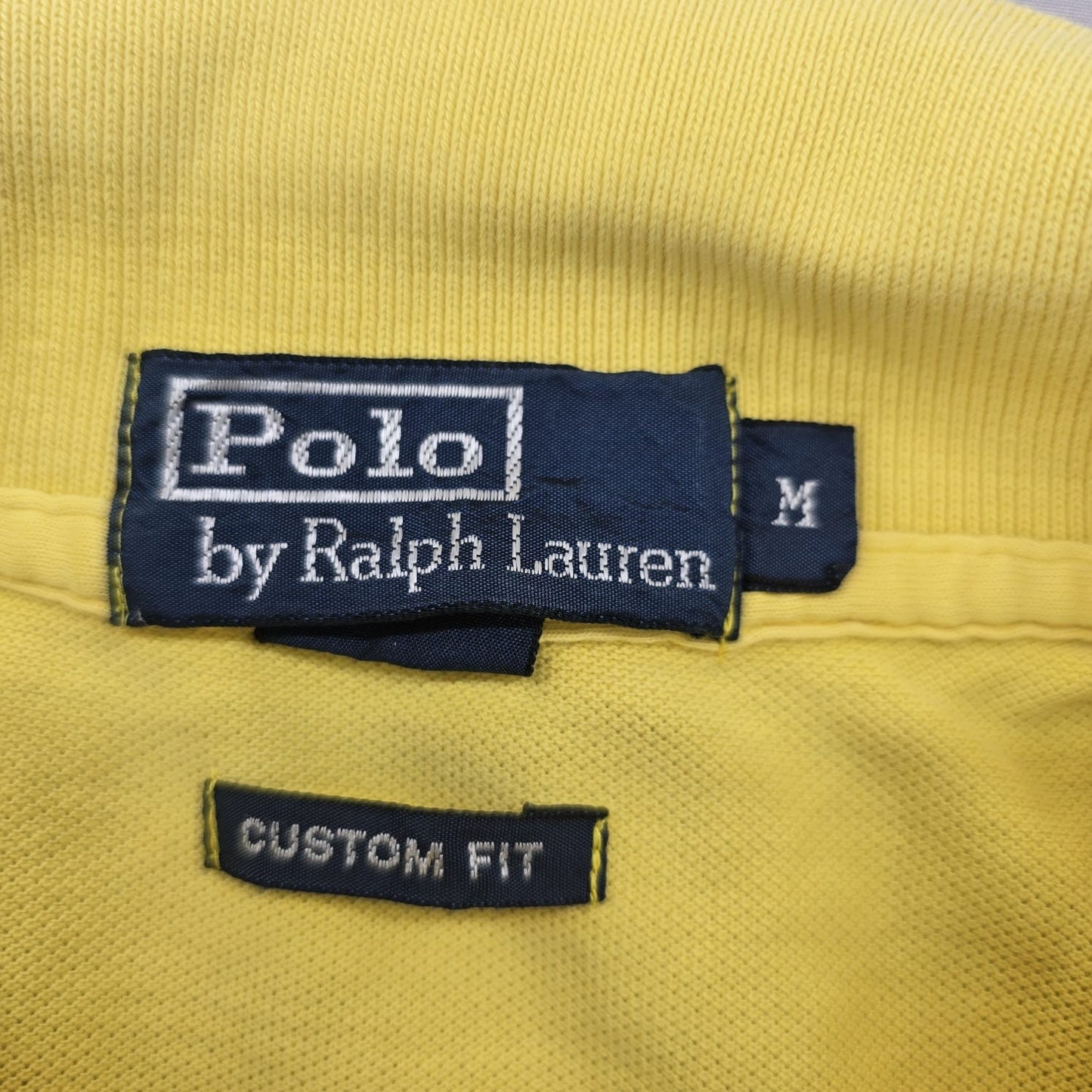 Polo Ralph Lauren Men's Yellow Polo Shirt Size M Custom Fit