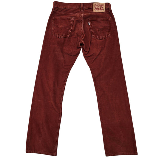 Levi’s 514 Men's Burgundy Corduroy Straight Jeans W30 L30