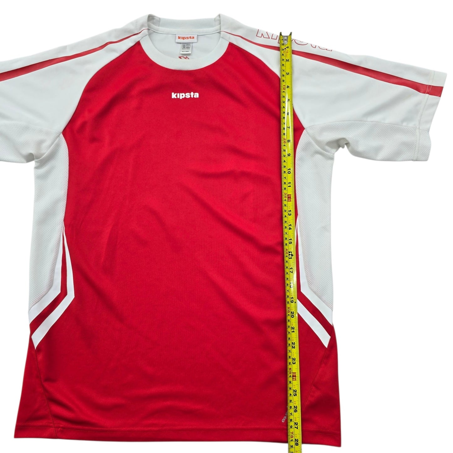 Kipsta Red Athletic T-Shirt M Raglan Mesh Panels Breathable