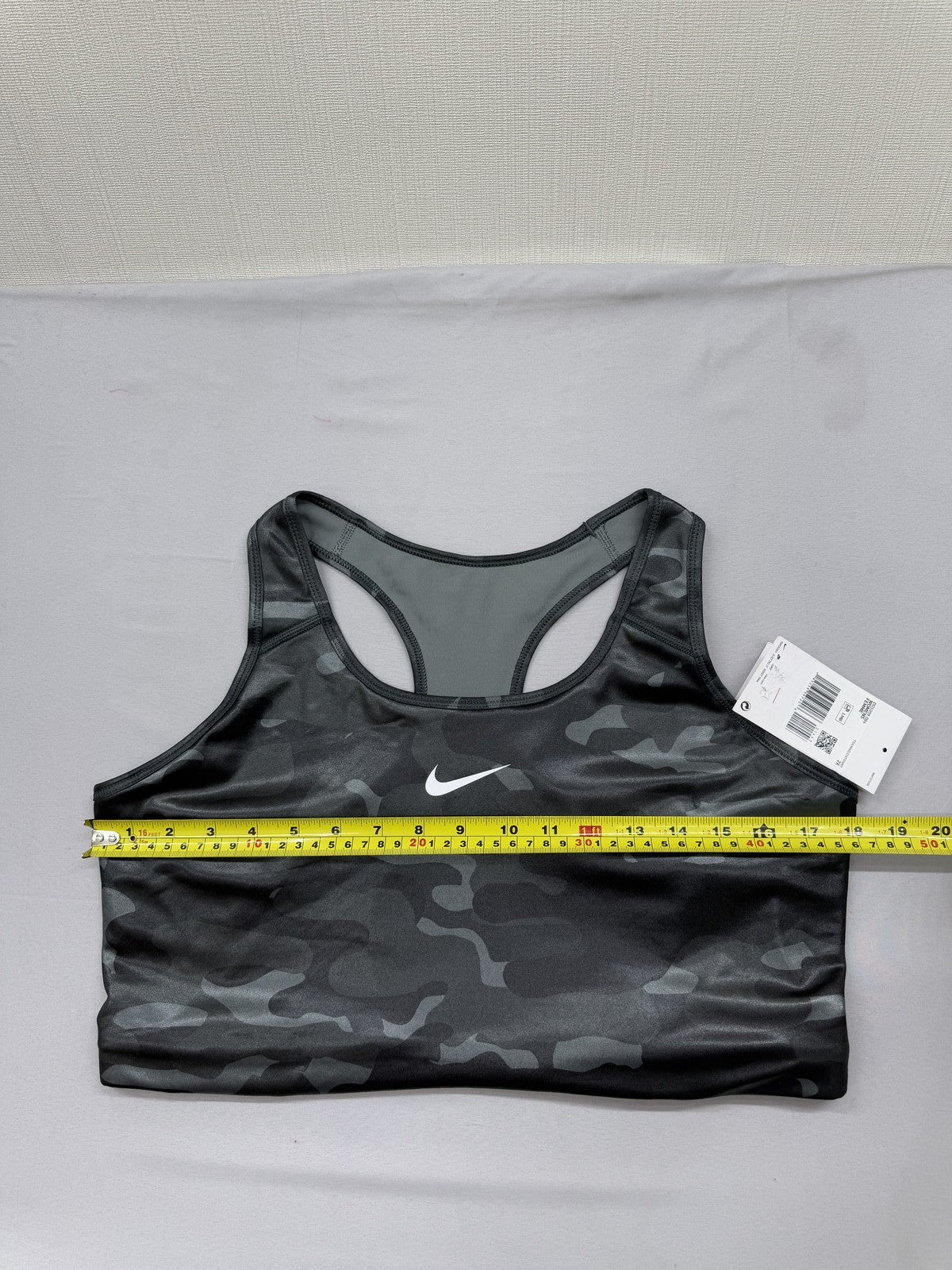 Nike Black Camo Sports Bra XXL High Neck Medium Support Dri-FIT