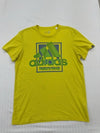 Adidas Men's Yellow T-Shirt – Size M, Print Brand Department Type, Graphic