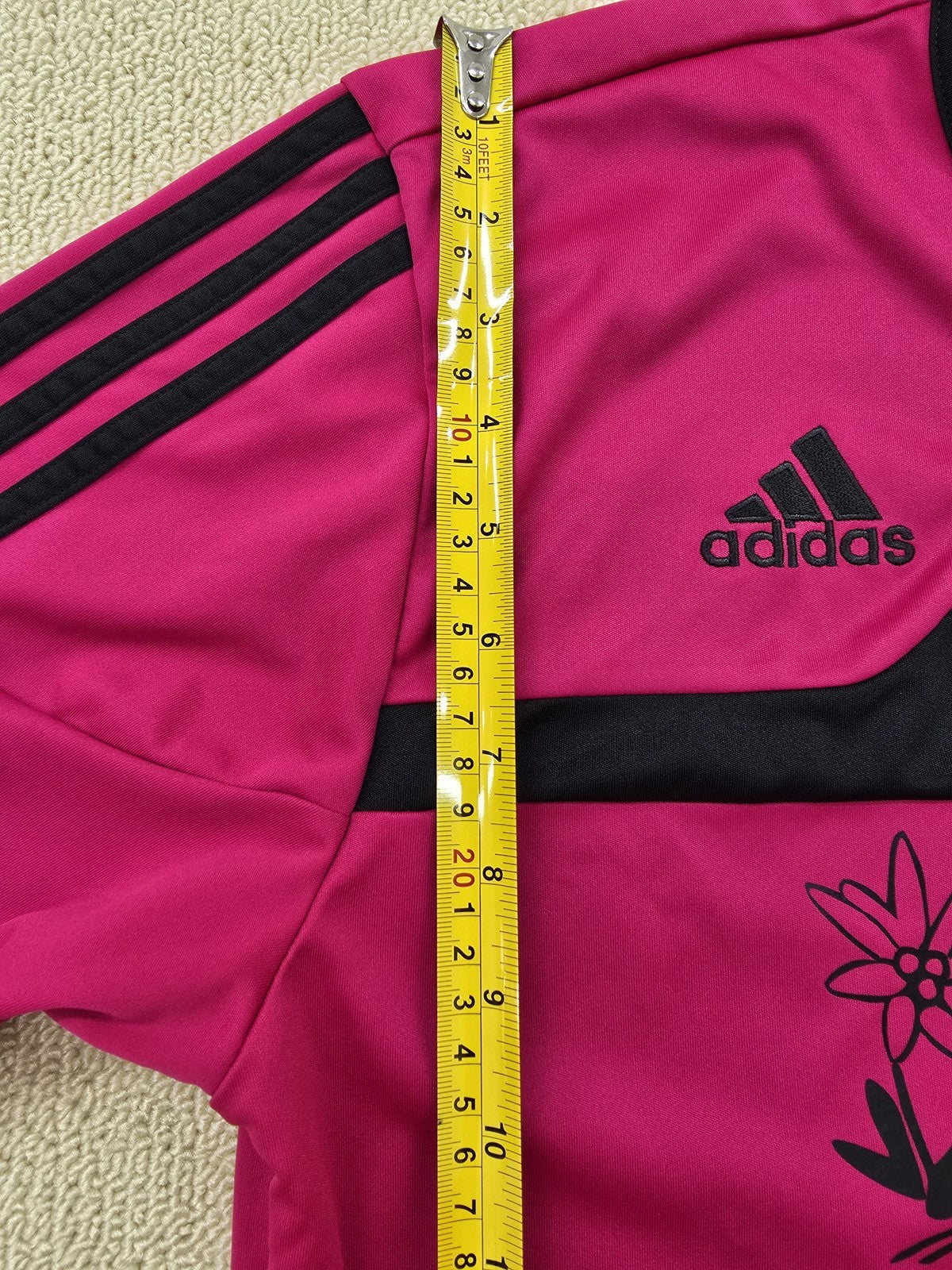 Adidas Purple Striped Jersey Short Sleeve Crewneck M Unisex