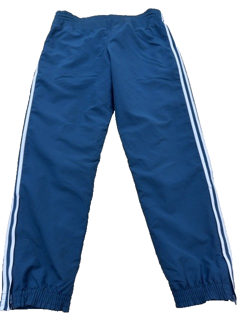Adidas Men's Navy Track Pants M Tapered 3-Stripes Zipped Pockets