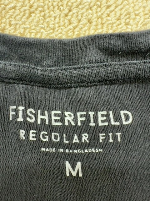 Fisherfield Men's Navy Graphic Print T-Shirt Size M Regular Fit