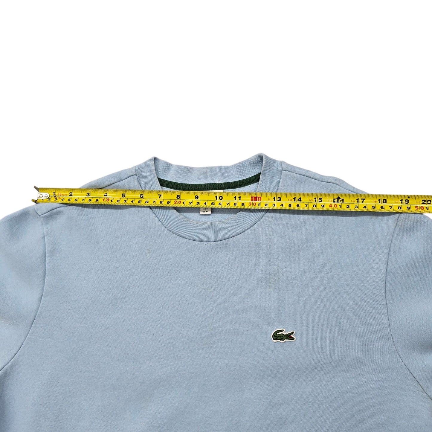 Lacoste Men's Light Blue Crew Neck Sweatshirt XL Classic Fit