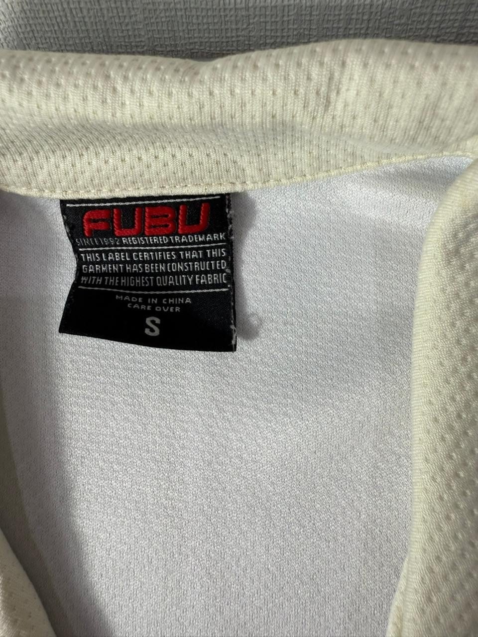 FUBU Button Up Baseball Jersey Shirt Men's Size S Pastel Tie Dye