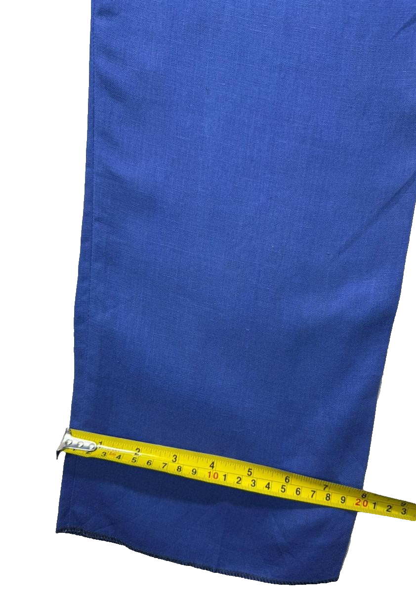 Paul Smith Blue Linen Blend Slim Fit Dress Pants Men's Formal Trousers Size 36