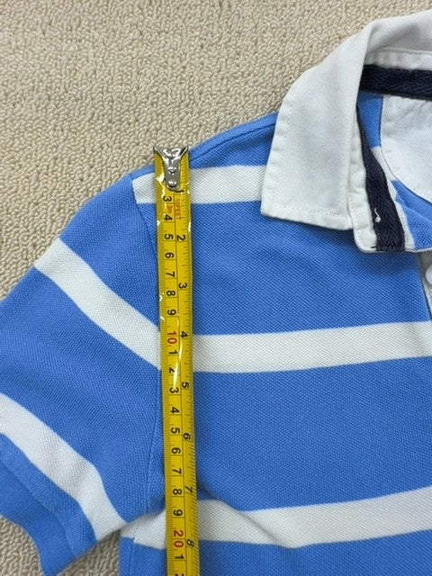 Polo Ralph Lauren Unisex Blue Striped Short Sleeve Polo Shirt Size S