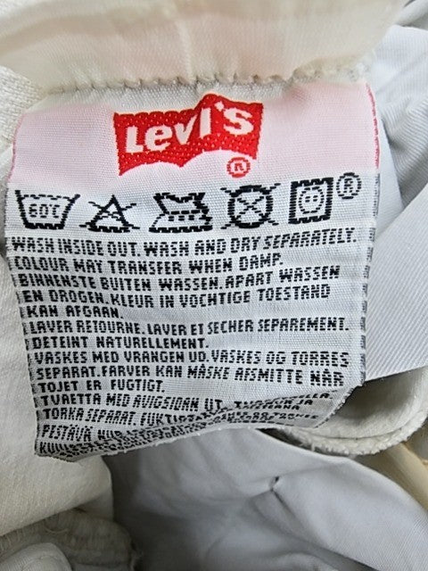 Vintage Levi's 501 White Straight Jeans UK Origin
