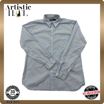 Polo Ralph Lauren Light Blue Striped Button-Down Shirt L