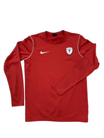 Nike Men's Red Dri-FIT Long Sleeve S Sport Crewneck Tee