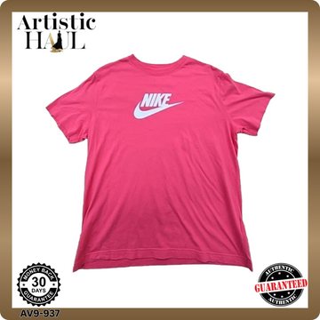 Nike Pink XL T-Shirt Short Sleeve Crewneck Cotton Loose Fit