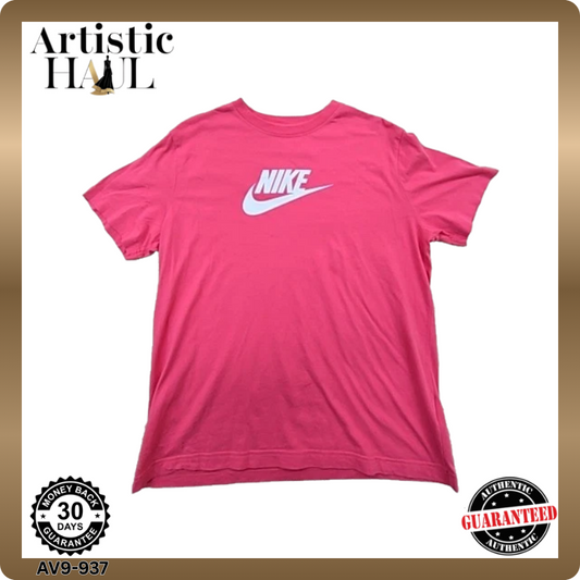 Nike Unisex Pink T-Shirt – Size XL, Short Sleeve, Crew Neck