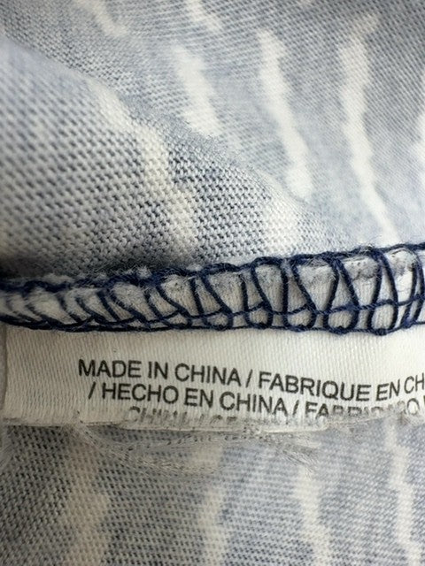 Nike Women's Navy Blue White Striped T-Shirt Size M Relaxed Fit