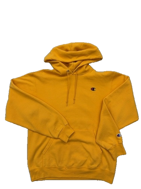 Champion Unisex Yellow Hoodie – Size S, Pullover