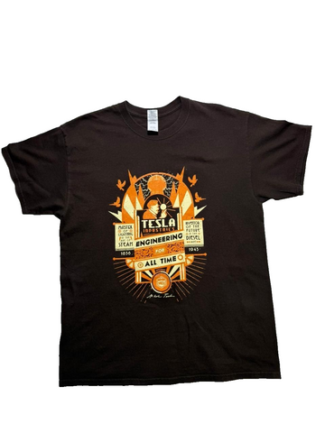 Nikola Tesla T-Shirt - Master Of Lightening - Size L