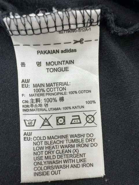 Adidas Men's Black Streetwear Graphic T-Shirt S 3-Stripes Cotton