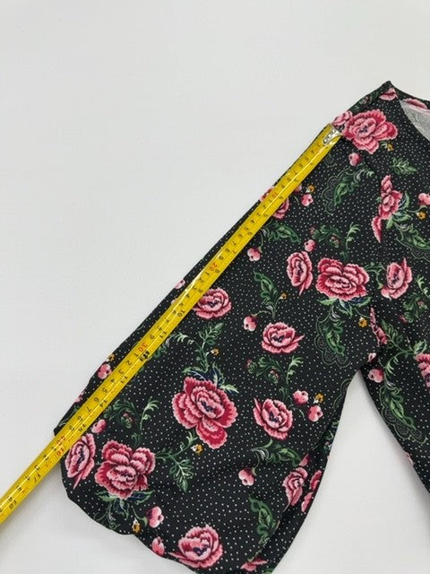 Roses Floral Girls Black Dress product image 9