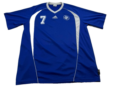 Adidas Men's Massy Essonne Hb Handball Jersey Blue White Size L #7 Vintage