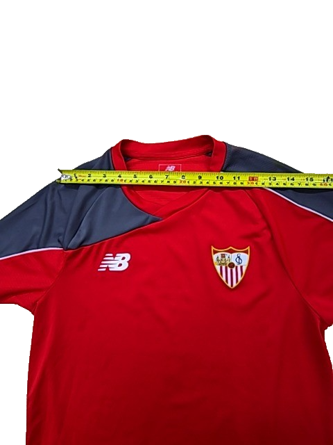New Balance Men's Red Sevilla FC Soccer Jersey Size M Short Sleeve
