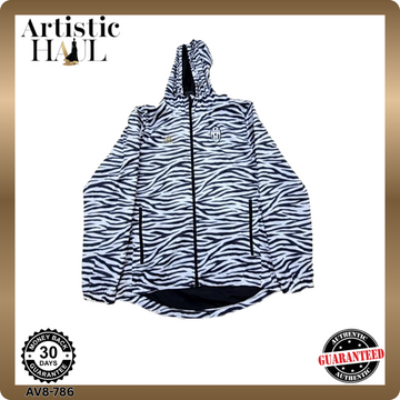 Adidas Juventus Zebra Print Hooded Track Jacket Black/White AZ5338 Men's