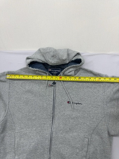 Champion Men's Gray Fleece Pullover Hoodie Size L C Logo