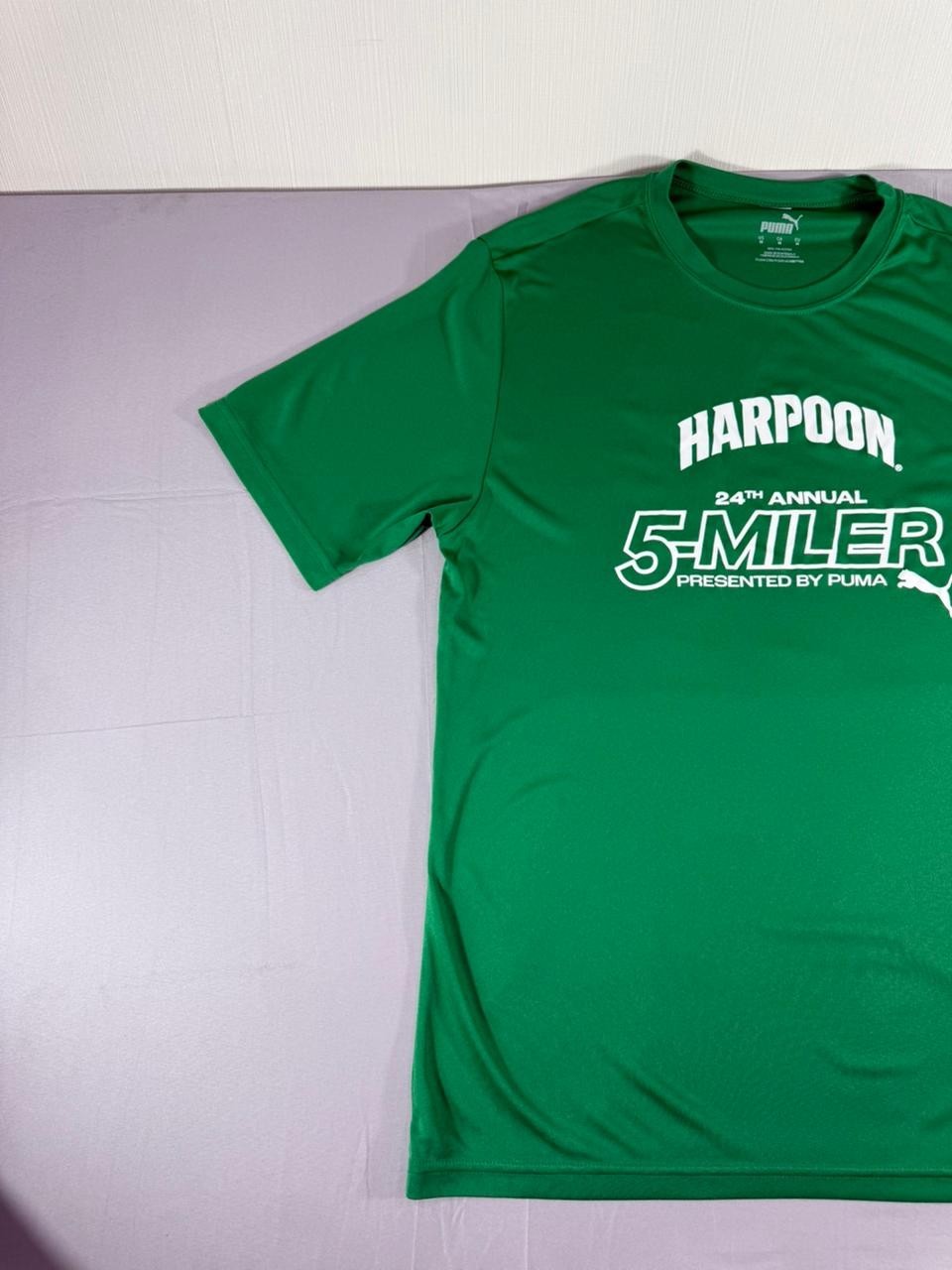 Puma Men's Medium Green Athletic T-Shirt Harpoon 5-Miler Running Tee