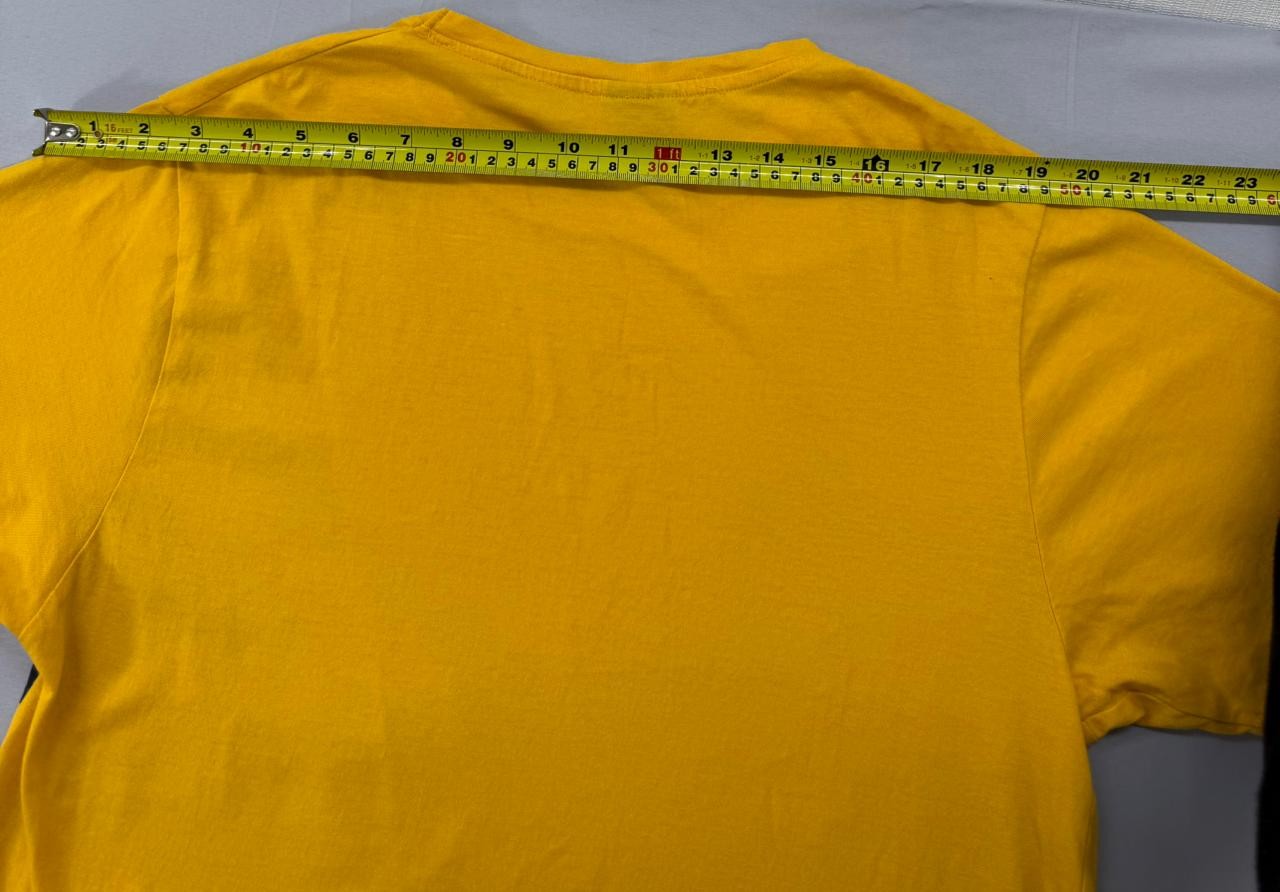 Umbro Men's Yellow Cotton Short Sleeve Crew Neck T-Shirt L