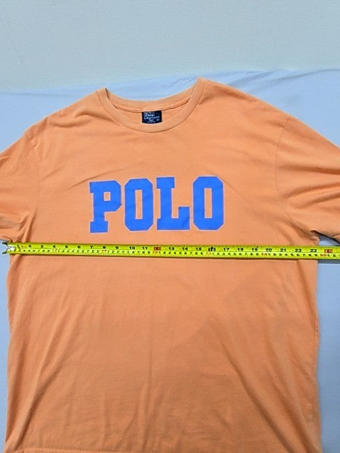 Polo Ralph Lauren Men's Orange T-Shirt Size L Classic Fit Cotton Crewneck